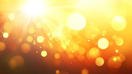 Sticker - Golden Bokeh Lights Background