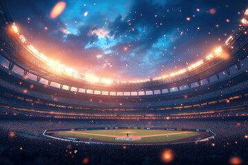 Wall Mural - baseball field background