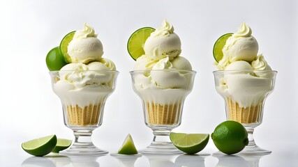 set of lime  ice cream