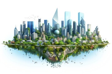 Wall Mural - City architecture metropolis cityscape.