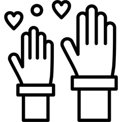 Sticker - Raise hand Icon