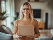 © willian - Happy Woman Receiving a Package at Home