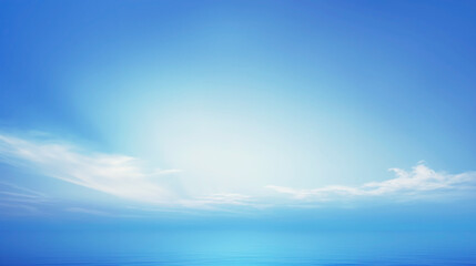 Serenity at sea. Vast expanse of calm blue water with a clear sky