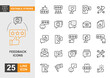 © zayyan - Feedback icon set. Like, smile, rating and more line icon.