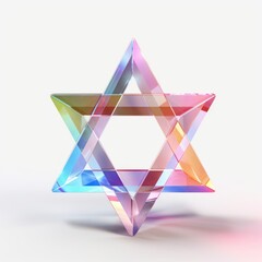 Poster - Star of david jewish symbol white background illuminated celebration.