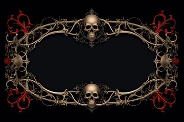 Poster - Gothic ornament frame accessories chandelier accessory.