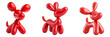 © Sariyono - Red Balloon Animal Isolated on Transparent Background PNG Cutout
