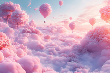 Poster - Pink Cloud Dreamscape.