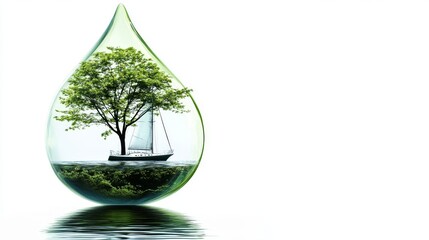 A Sphere Encapsulating Nature's Essence in an Eco-Friendly Environment