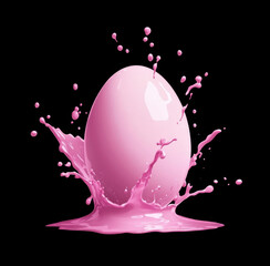 Poster - Pink Egg Splash.