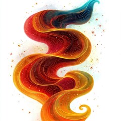 Poster - Abstract Swirling Lines of Color and Light