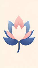 Wall Mural - Simple lotus illustration