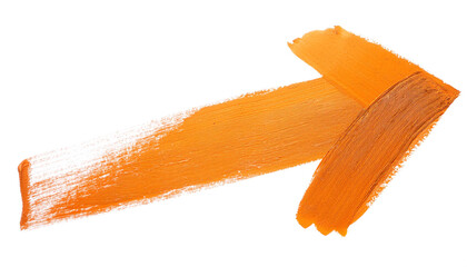 Sticker - Vibrant orange paint brush strokes isolated on a transparent background