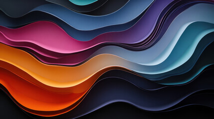 Canvas Print - Abstract Wavy Paper.