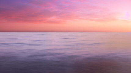 Sticker - Dramatic Sunset Over Ocean With Colorful Sky and Smooth Waters