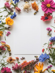 Sticker - Floral Frame Mockup.