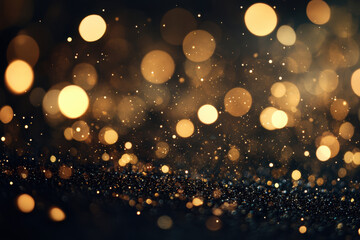 Wall Mural - Gold Bokeh Lights.