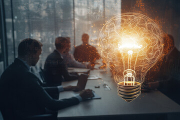 Canvas Print - Business Idea Light Bulb.