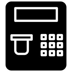 Canvas Print - Atm Bank Business Glyph Icon