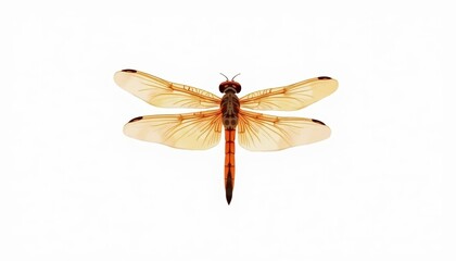 Poster - Vivid dragonfly poised in flight