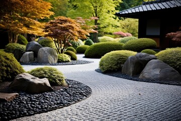 Wall Mural - Gravel garden architecture outdoors nature.