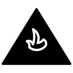 Wall Mural - Security Sign Warning Glyph Icon