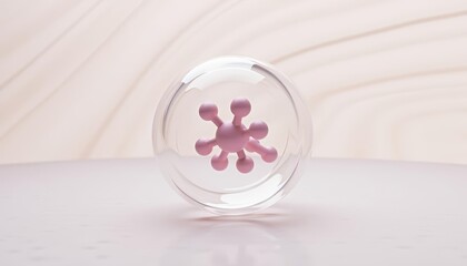 Canvas Print - Elegant simplicity in a glass sphere