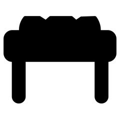 Poster - Stool Seat Furniture Glyph Icon