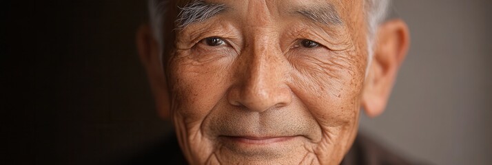 Aufkleber - This collection of portraits captures an elderly man's serene expressions, demonstrating the wisdom and calmness found in diverse life experiences and cultures. Generative AI