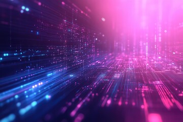 Wall Mural - dynamic abstract background with glowing lines and vibrant colors, perfect for technology and digita