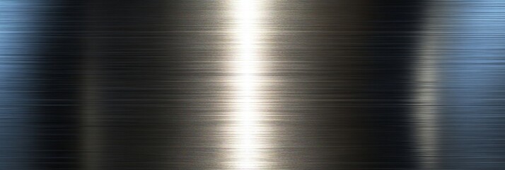 Wall Mural - Stainless steel or aluminium brushed shiny metal texture. Abstract metallic background for design