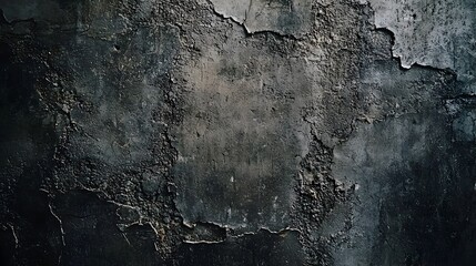 Dark Concrete Wall Texture with Subtle Cracks and Imperfections for Grungy Urban Atmosphere