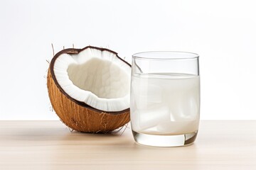 Poster - Coconut fruit milk refreshment.