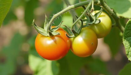 Poster - Freshly ripened tomatoes ready for harvest