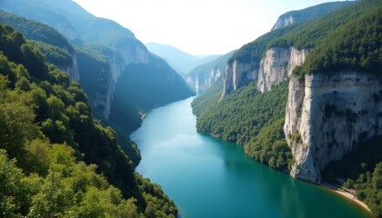 Enchanting mountain lake a serene natural wonder