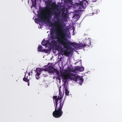 Aufkleber - Smoke with violet ink and purple cloud on transparent PNG.