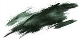 Fototapeta Panele - An isolated transparent png of a dark green ink brush stroke and dark green brush splashes.