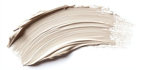 Leinwandbilder - Cream ink brush strokes and cream brush splashes isolated on transparent png.