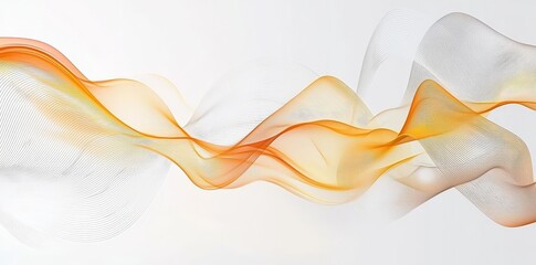 Aufkleber - Light line with a golden wavy pattern, golden wave lights, and golden stars dust trail sparkling particles on transparent background.