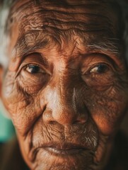 Aufkleber - Elderly men from various ethnic groups showcase their wisdom and calmness, each expression telling a story of life experiences and cultural richness. Generative AI