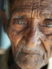 Aufkleber - Elderly men from different ethnic backgrounds share their profound wisdom and calmness, each expressing a unique story through their striking features. Generative AI