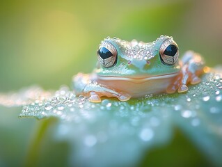 frog on a leaf