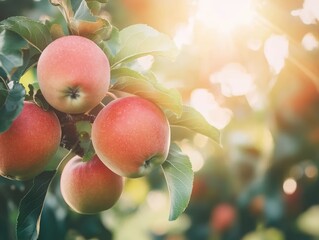 Poster - apples on a branch