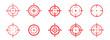 © stoker - Target vector icon illustration. Set of target icon. Crosshairs icon set. Bullseye symbol collection.