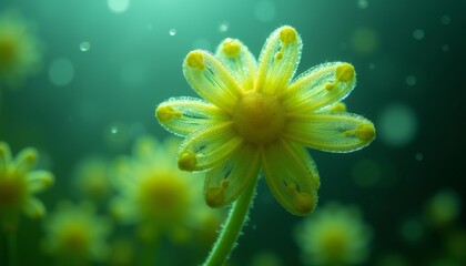 Wall Mural - Vibrant underwater bloom a symphony of natures artistry