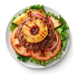 Sticker - Hawaiian Burger: Tropical Pineapple Paradise