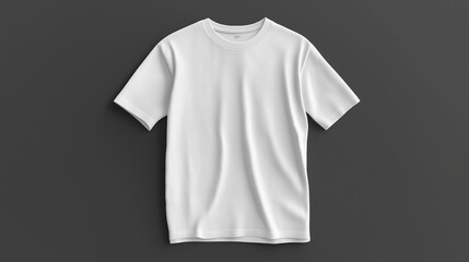 Wall Mural - Blank white t shirt mockup on a dark gray background