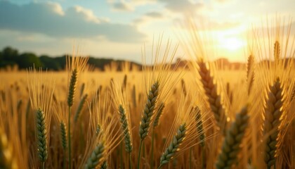 Sticker - Harvests golden glow at sunrise