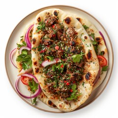 Sticker - Naan Burger: Indian-Inspired Flatbread Fusion