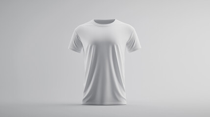 White t shirt mockup standing on white background